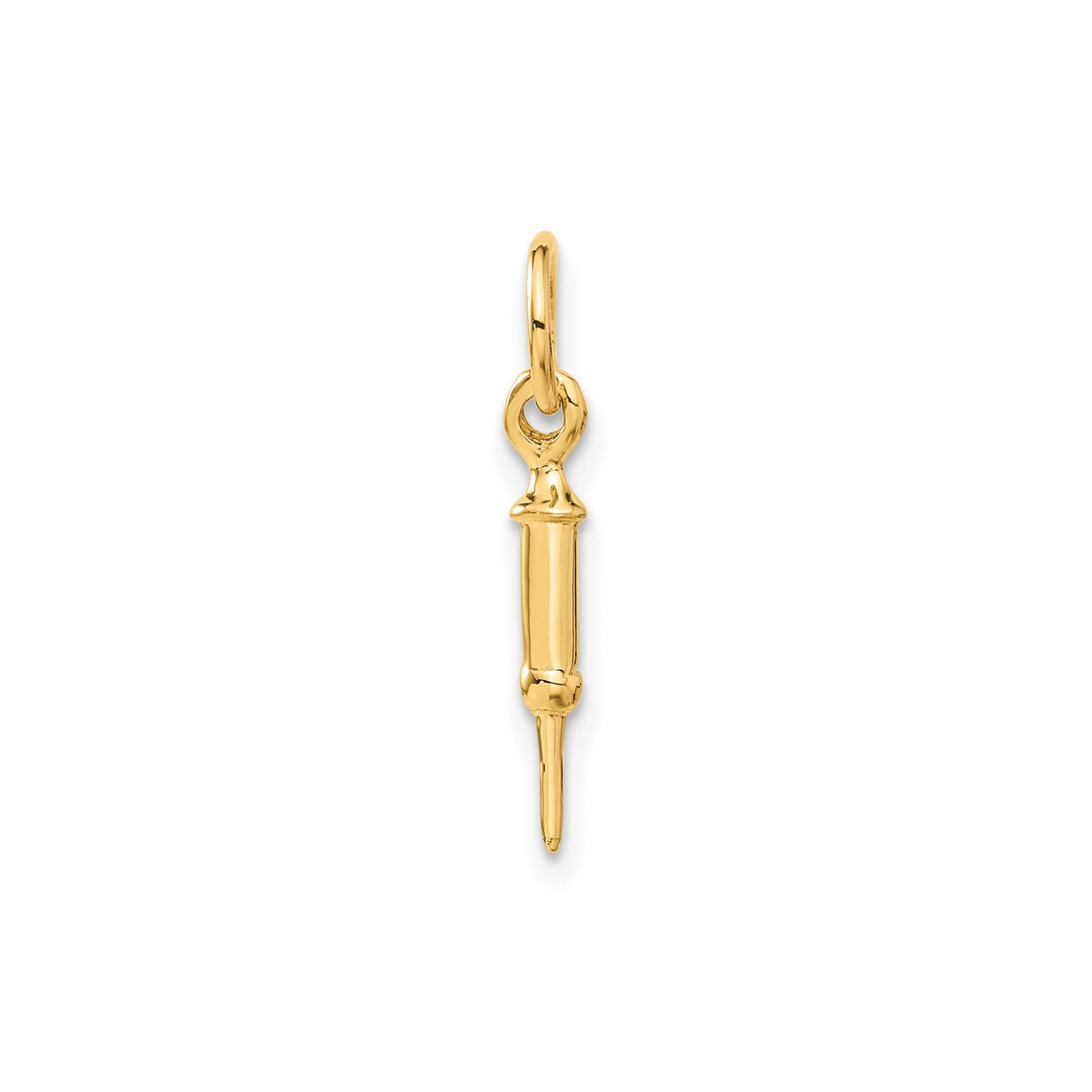 14k Yellow Gold Mezuzah Pendant, Jewish Torah Scroll Charm, Unisex Religious Jewelry