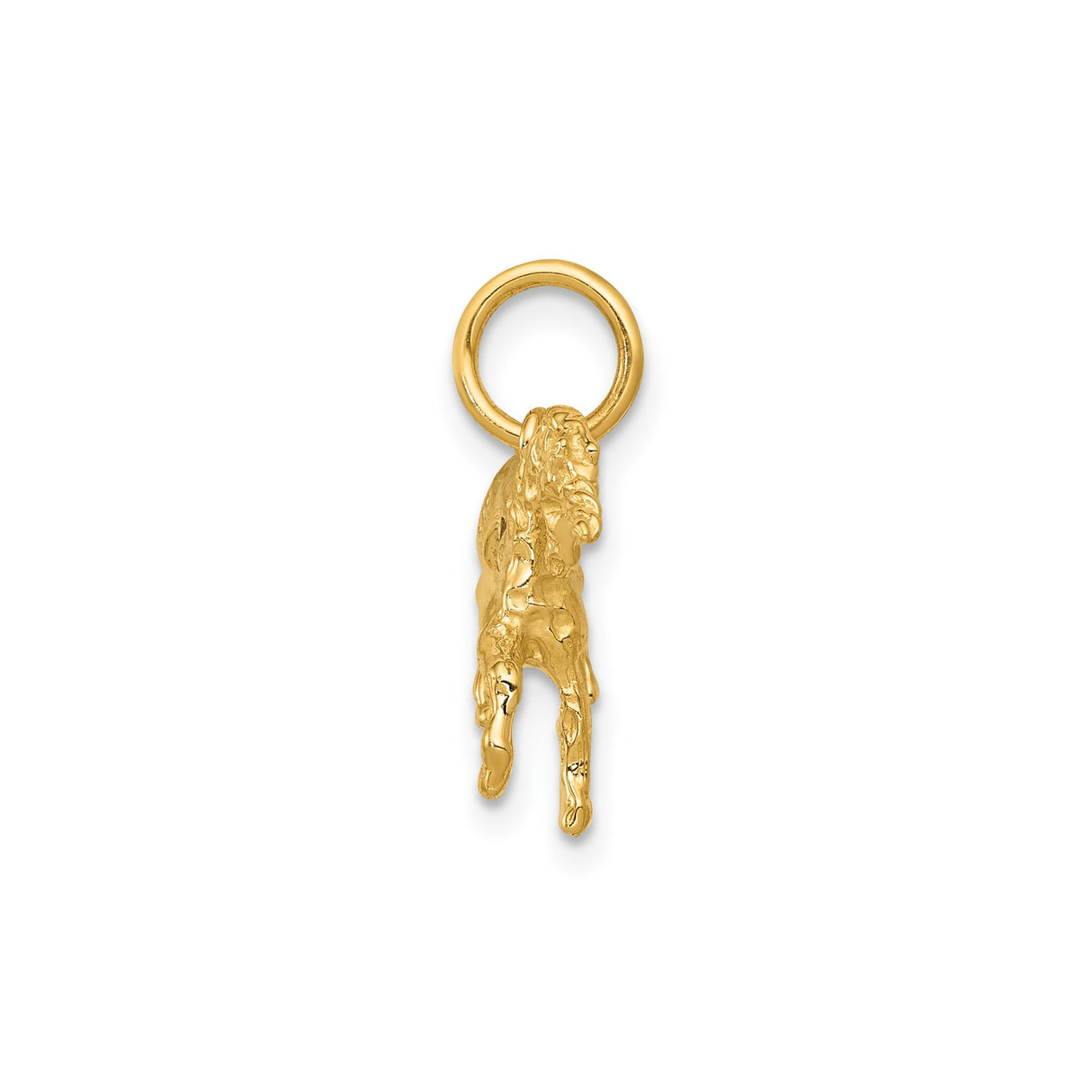 14k Yellow Gold Unicorn Pendant, Whimsical Fantasy Charm for Women or Girls