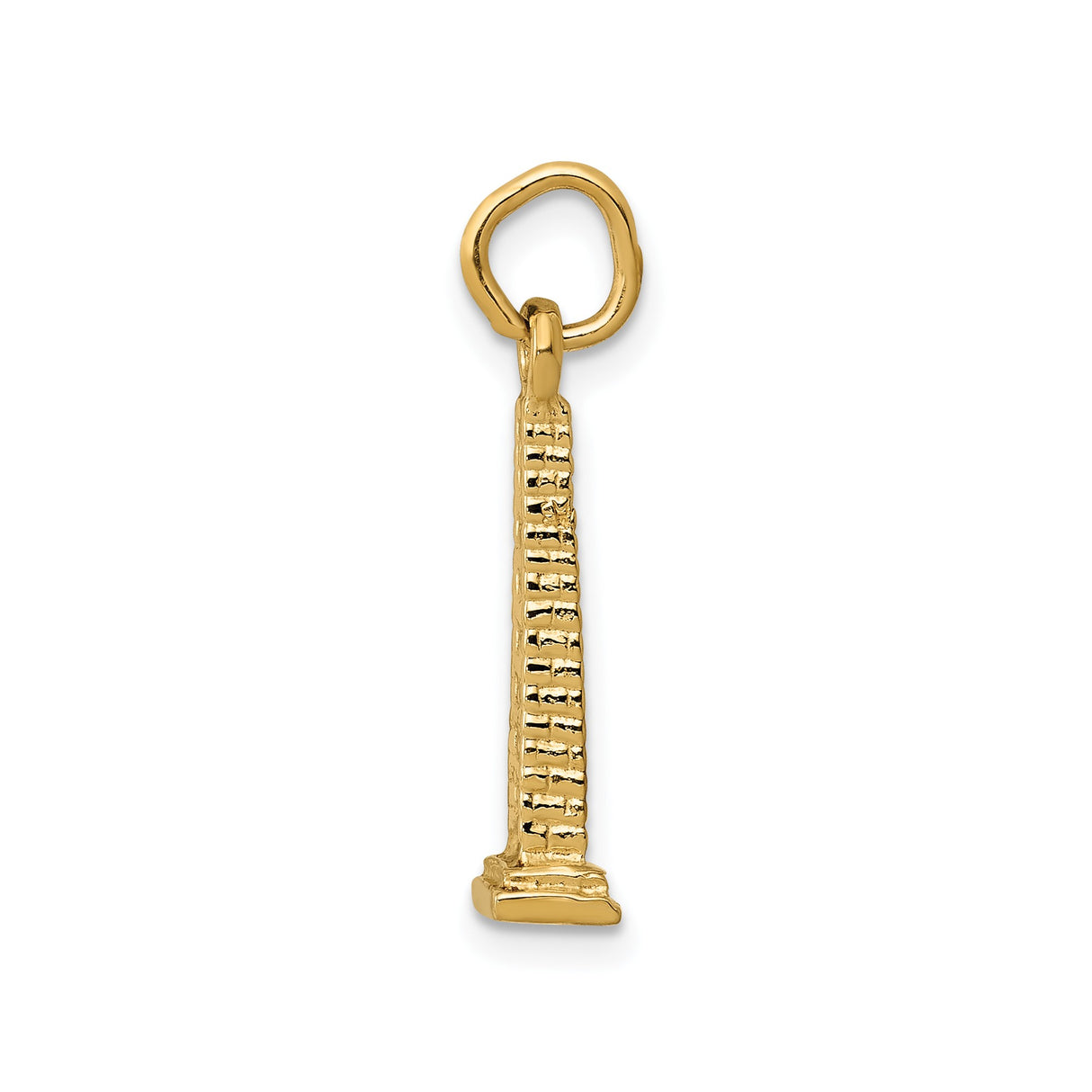 14k Yellow Gold Washington Monument Charm Pendant, Patriotic Landmark Keepsake