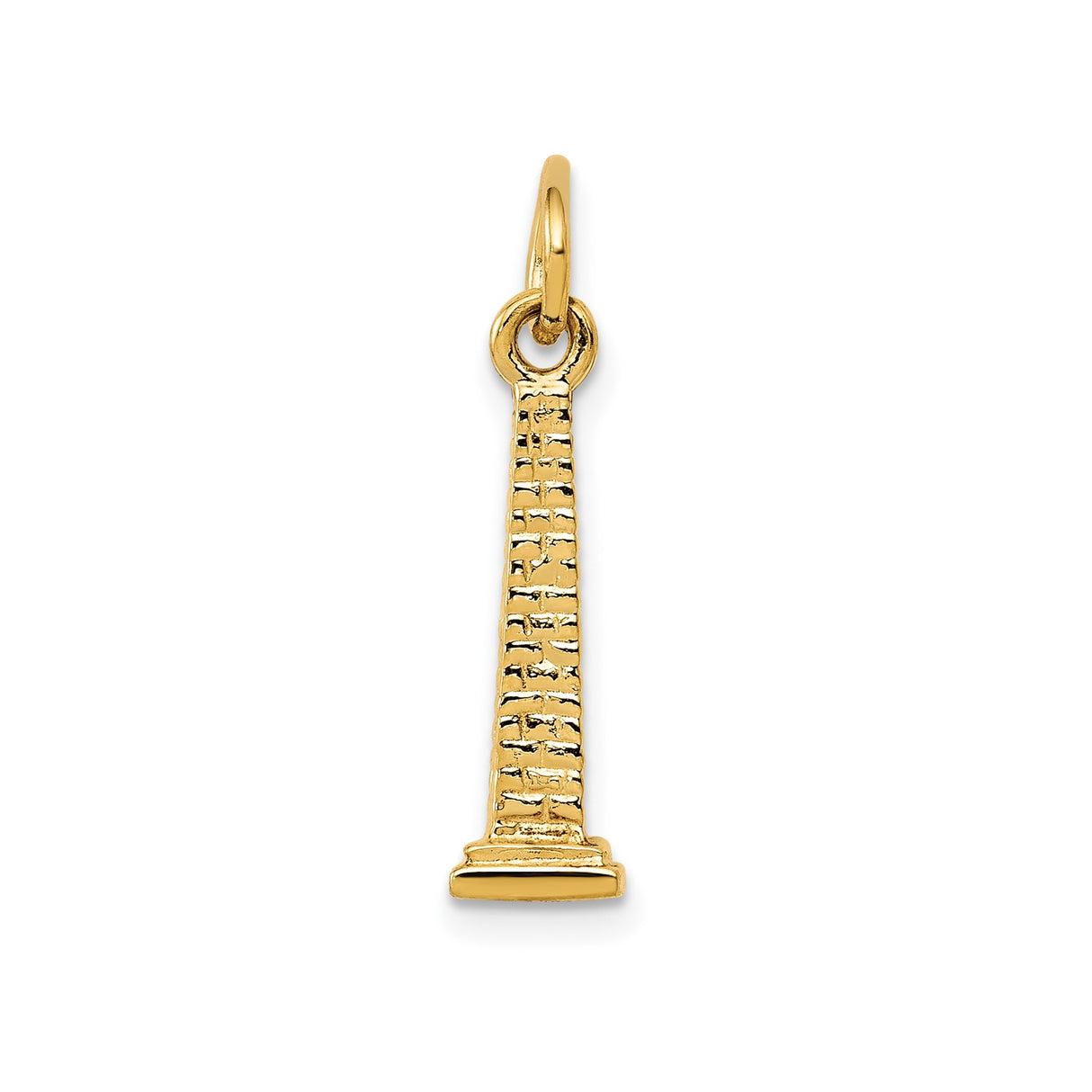 14k Yellow Gold Washington Monument Charm Pendant, Patriotic Landmark Keepsake