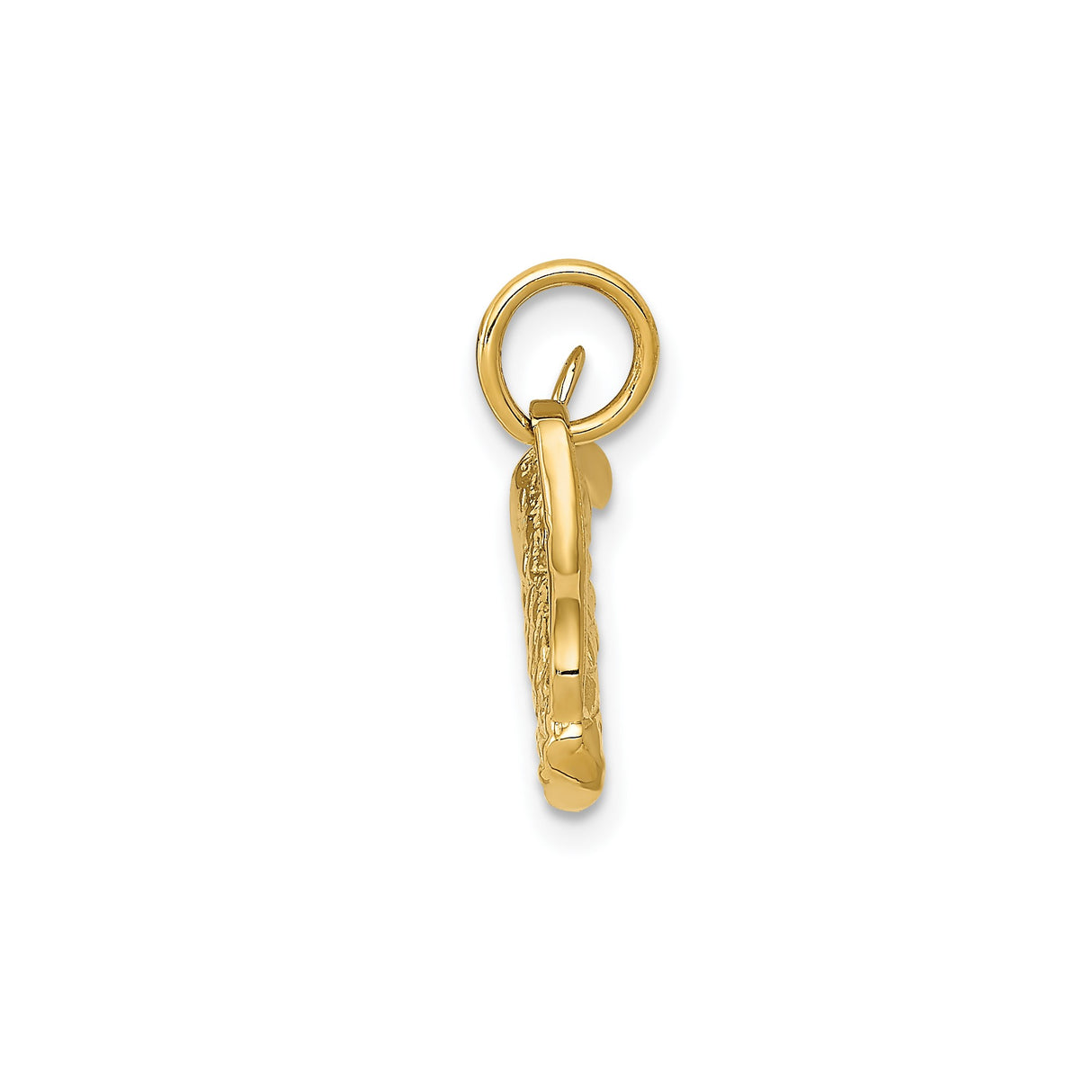 14k Yellow Gold Golf Bag Pendant with Clubs, Unisex Sports Charm for Golfers