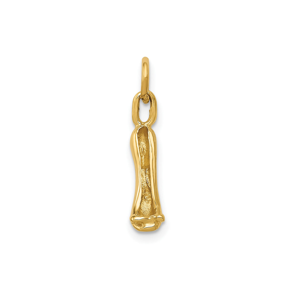 14k Yellow Gold High Heel Shoe Charm Pendant, Polished Stiletto Fashion Jewelry for Women