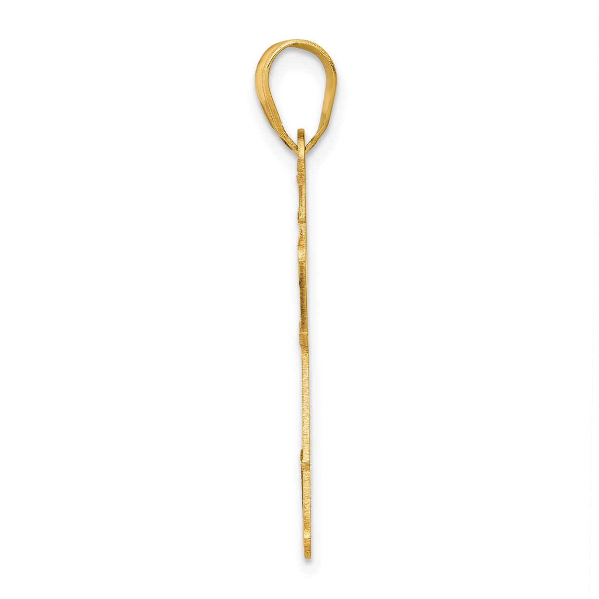 14k Yellow Gold Boy Pendant with Cap and Outstretched Arms Silhouette Charm