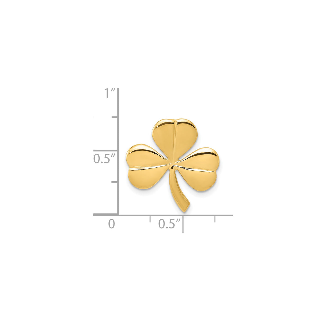 14k Yellow Gold Shamrock Pendant with Three-Leaf Clover Design, Irish Heritage Charm