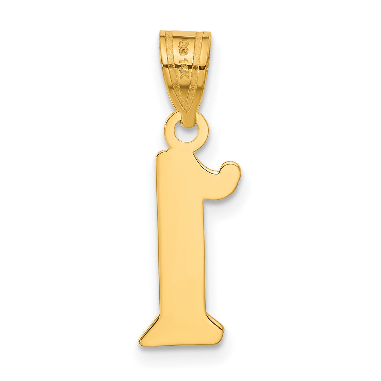 14k Yellow Gold Number 1 Pendant or Charm, Bold Symbol of Ambition and Excellence, Unisex
