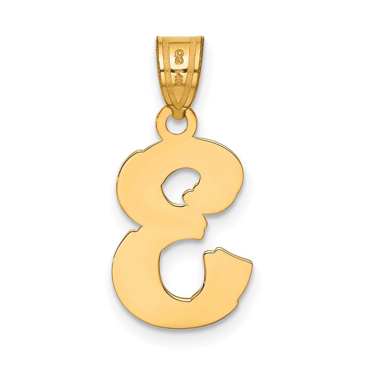 14k Yellow Gold Number 3 Pendant Charm, Solid Serif Style Digit for Women or Unisex Wear