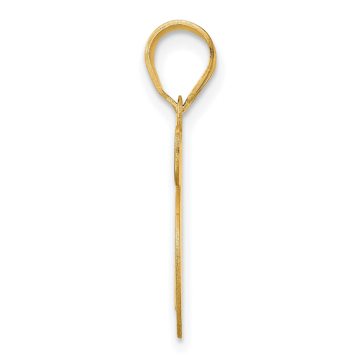 14k Yellow Gold Number 75 Pendant, Vintage Milestone Charm for Anniversary or Birthday