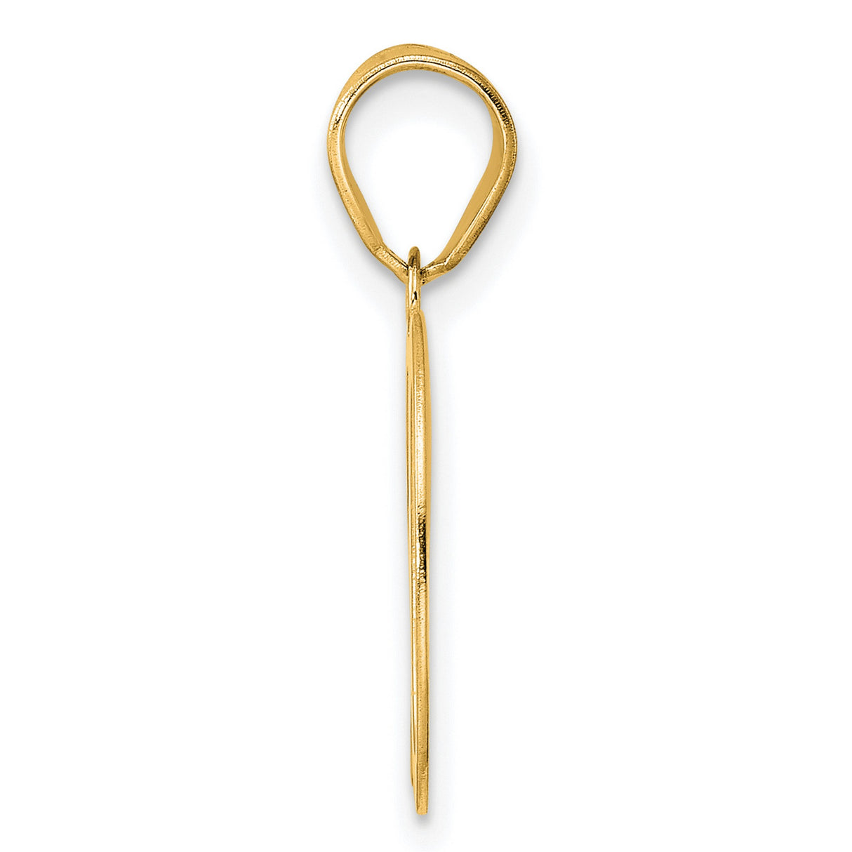 Polished Number 20 Charm Pendant in Real 14k Yellow Gold