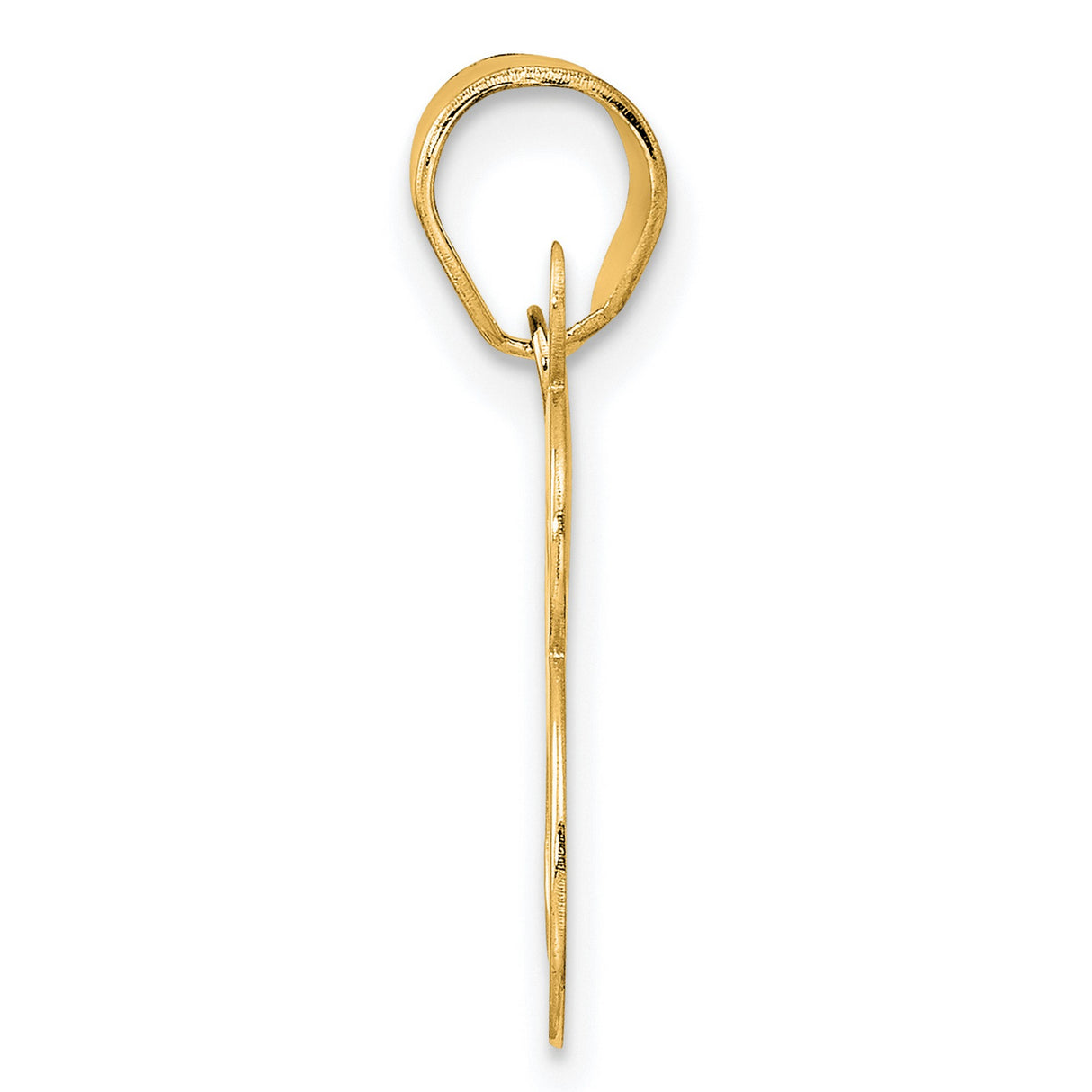 Polished Number 28 Charm Pendant in Real 14k Yellow Gold