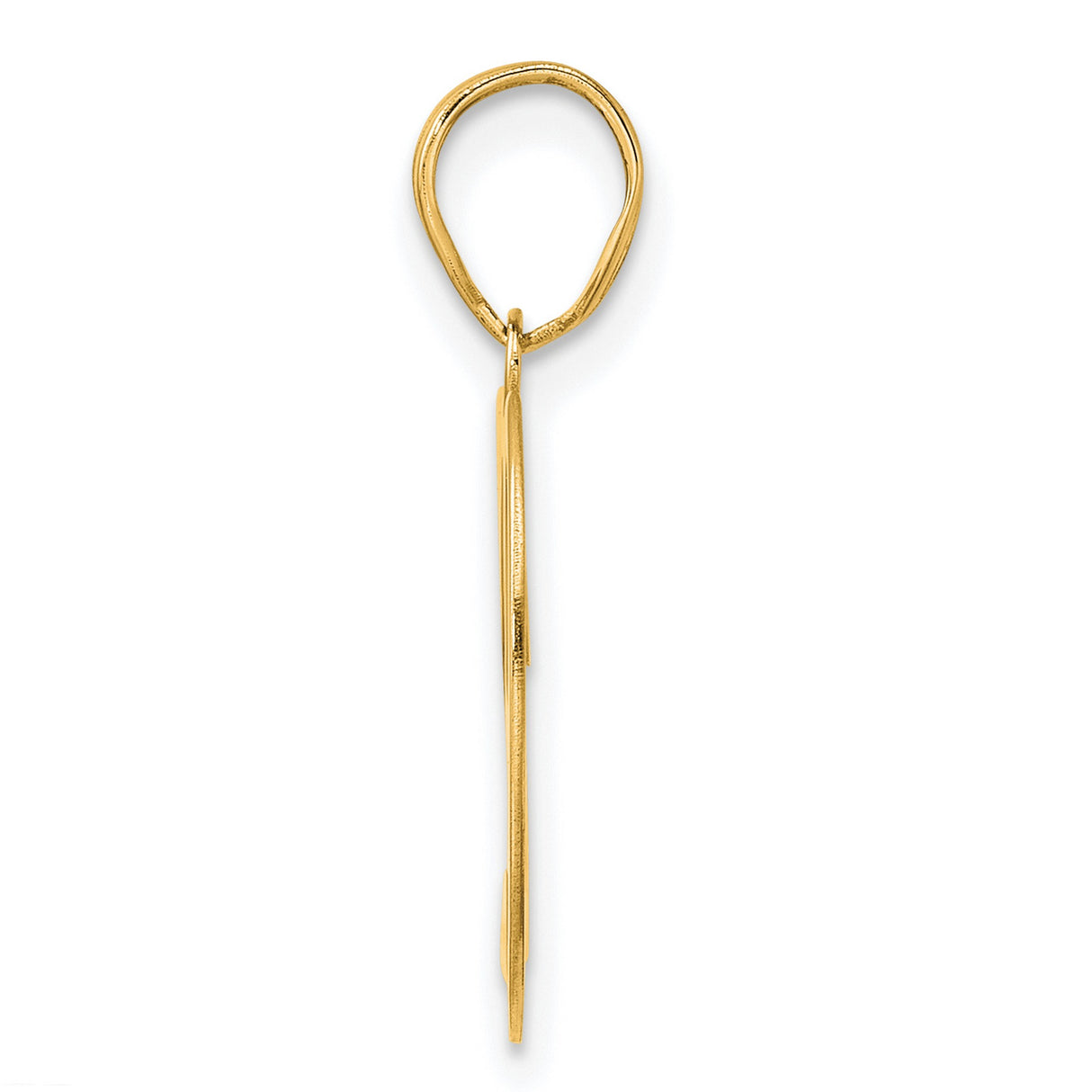 Polished Number 29 Charm Pendant in Real 14k Yellow Gold