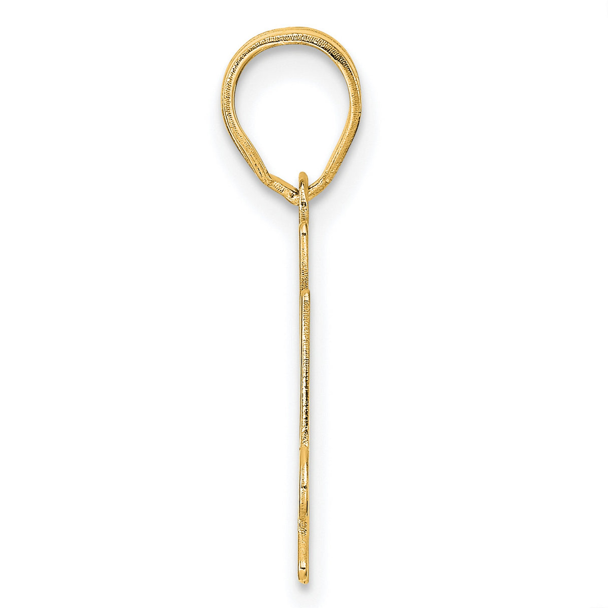 Polished Number 34 Charm Pendant in Real 14k Yellow Gold