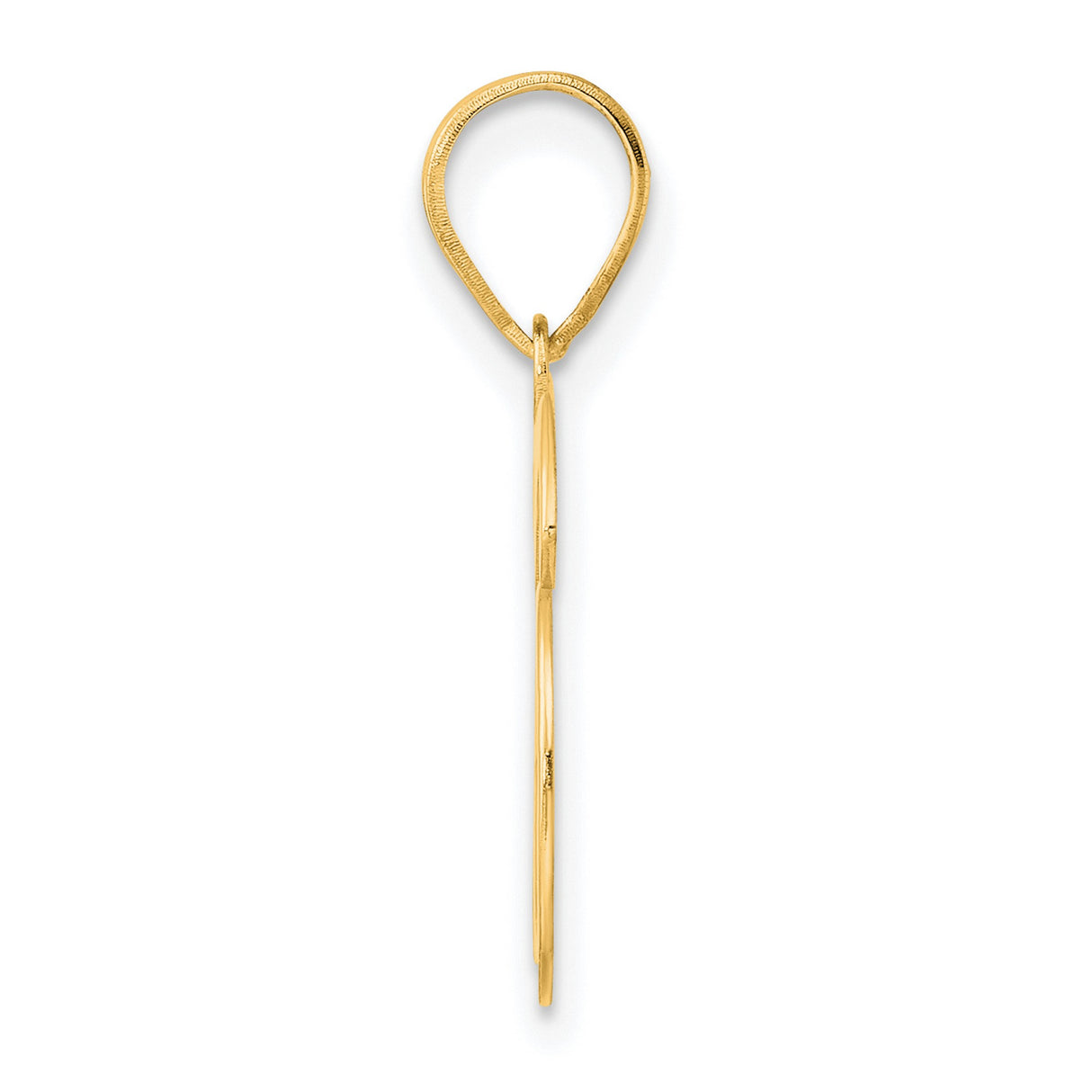 Polished Number 36 Charm Pendant in Real 14k Yellow Gold