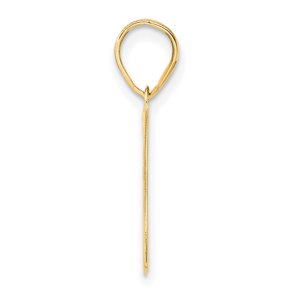Polished Number 37 Charm Pendant in Real 14k Yellow Gold