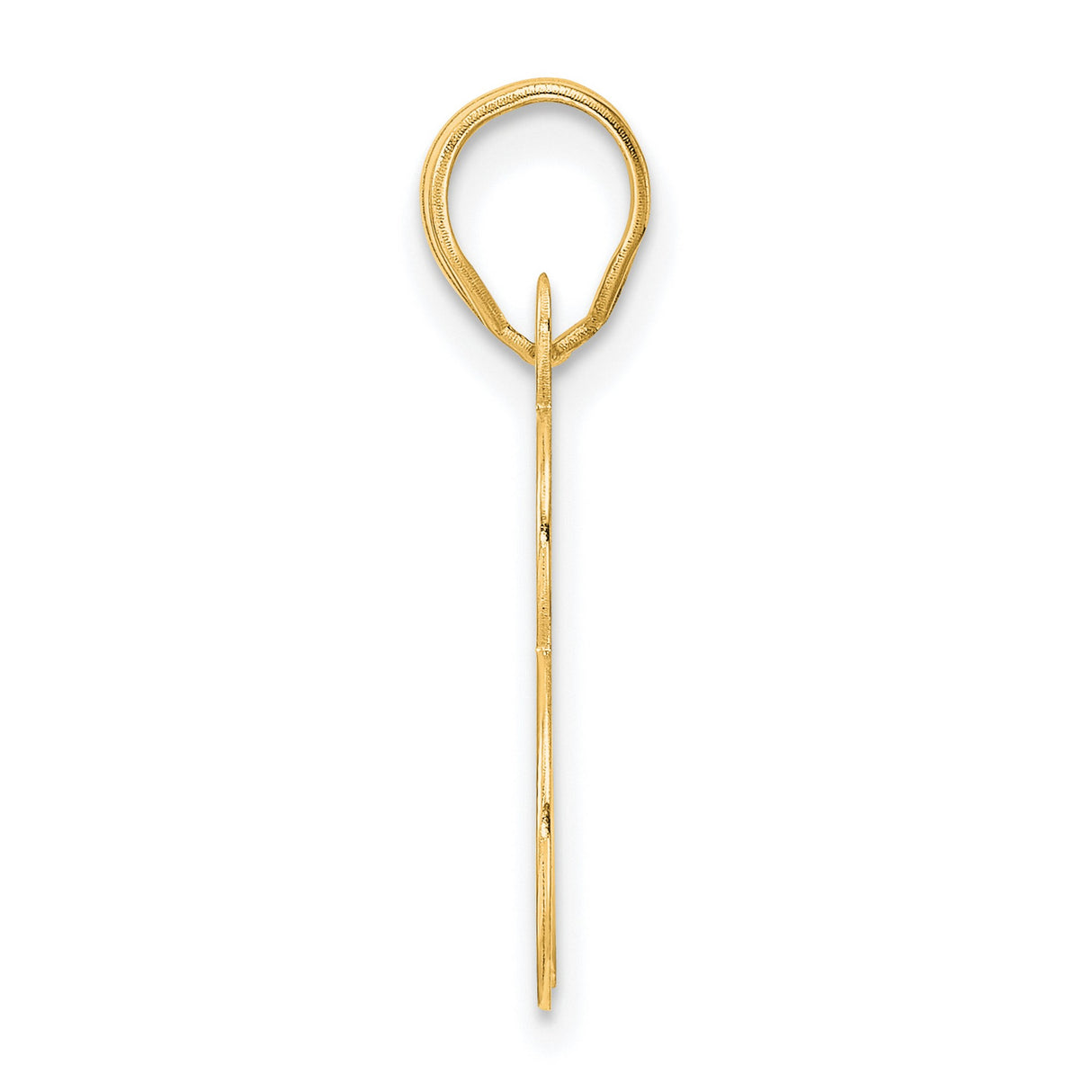Polished Number 48 Charm Pendant in Real 14k Yellow Gold