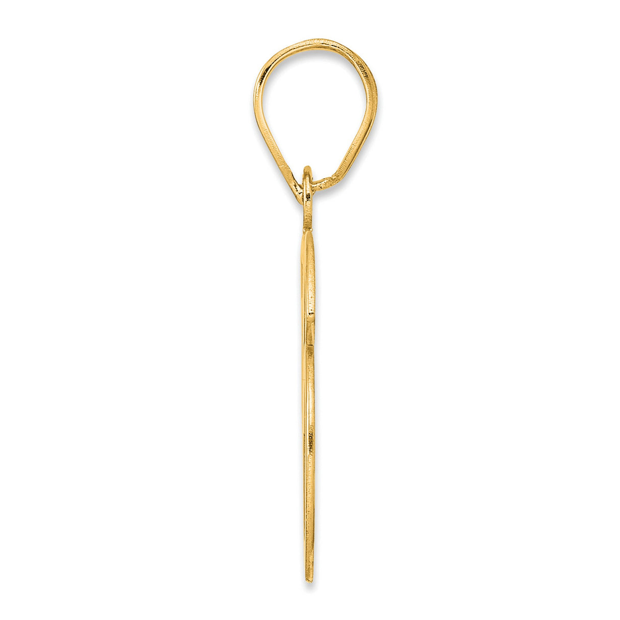 Polished Number 56 Charm Pendant in Real 14k Yellow Gold