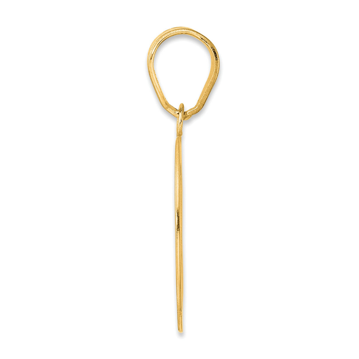 Polished Number 60 Charm Pendant in Real 14k Yellow Gold