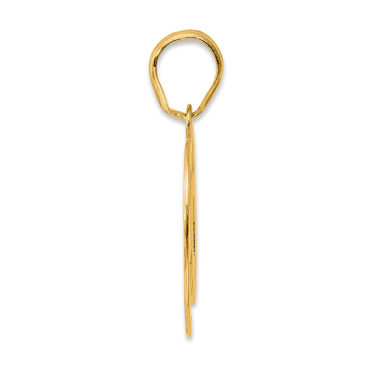 Polished Number 69 Charm Pendant in Real 14k Yellow Gold