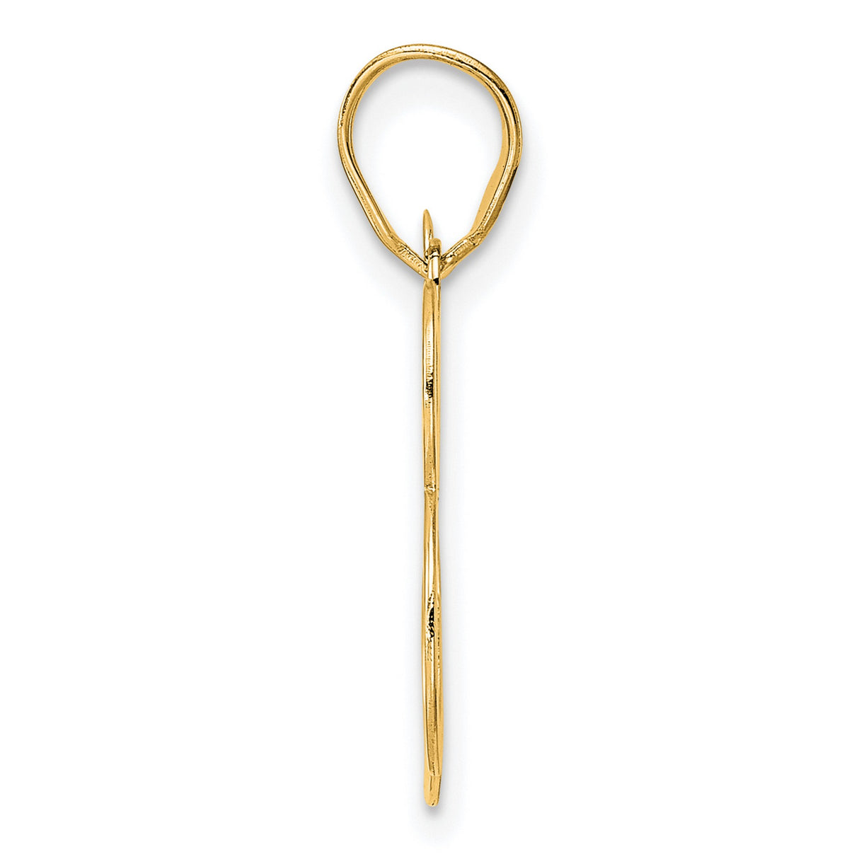 Polished Number 83 Charm Pendant in Real 14k Yellow Gold