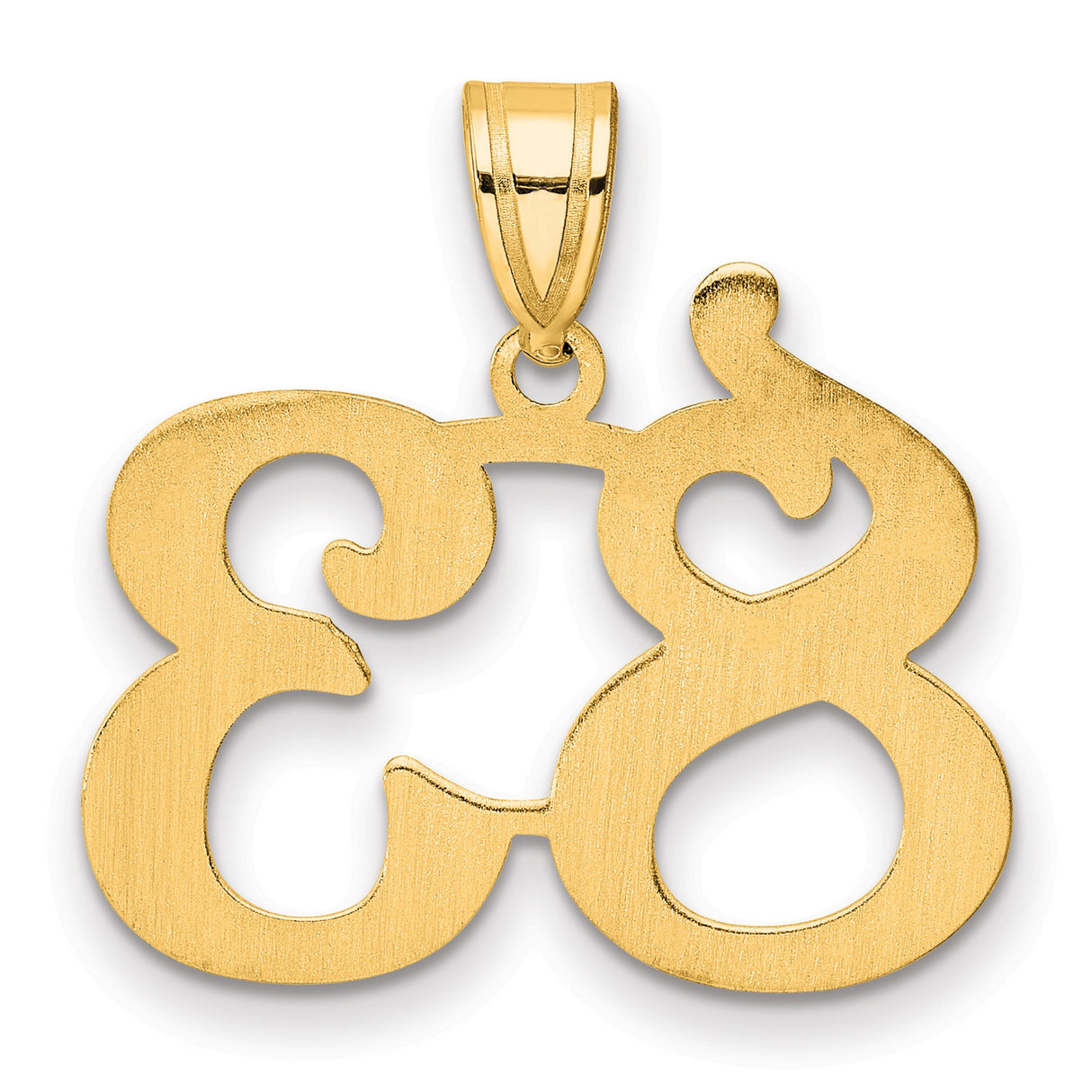 Polished Number 83 Charm Pendant in Real 14k Yellow Gold
