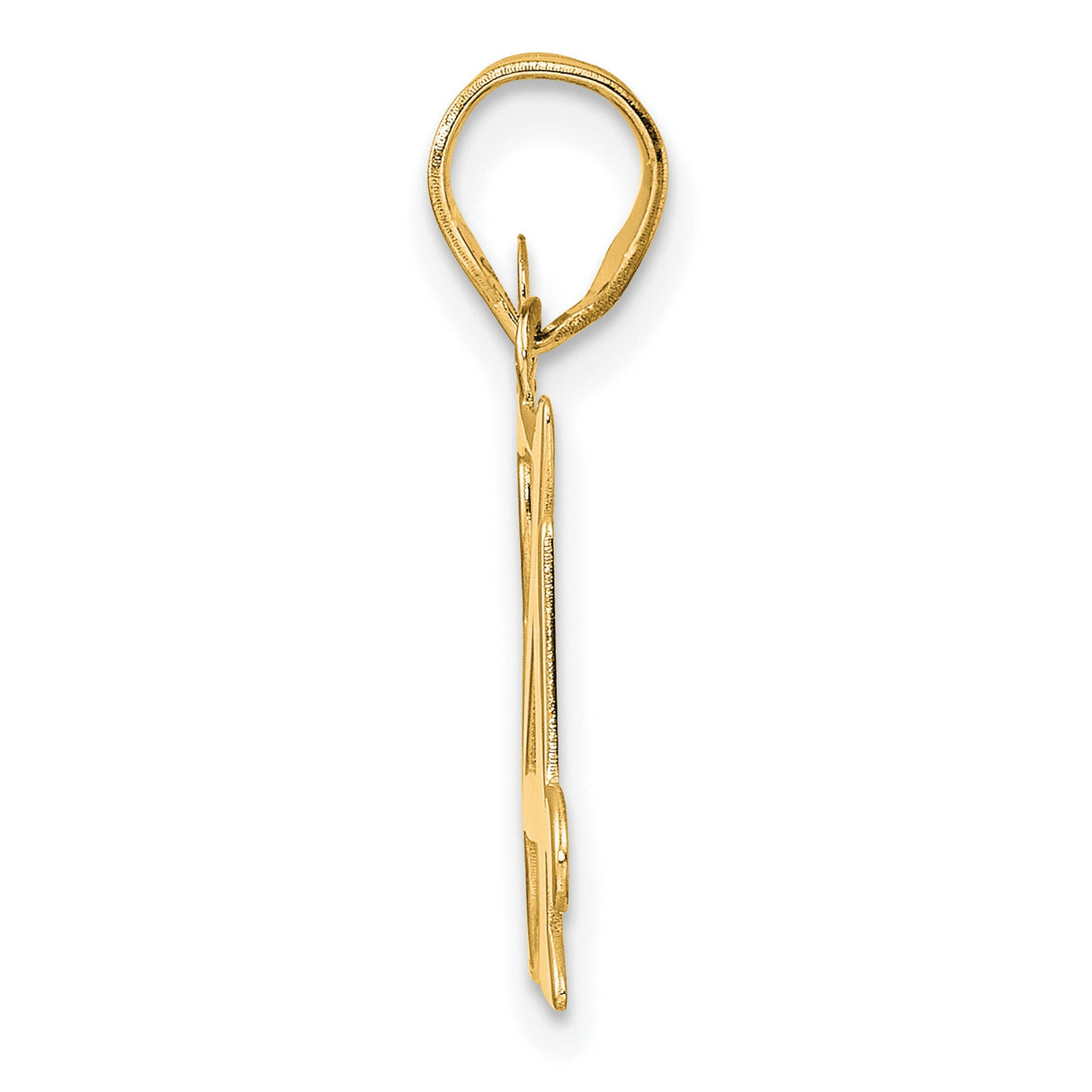 Polished Number 84 Charm Pendant in Real 14k Yellow Gold