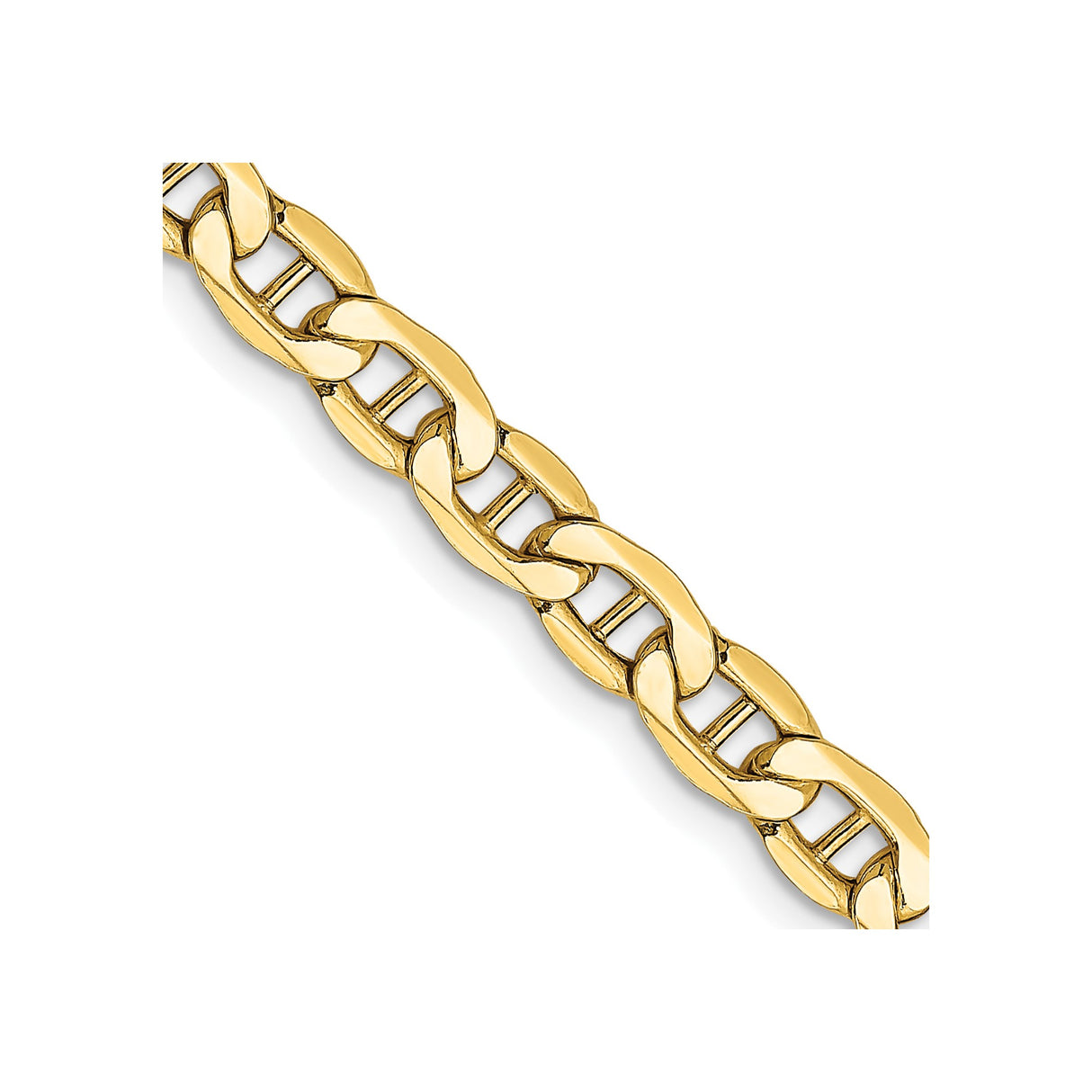 14K Yellow Gold 4.75 mm Polished Chain Necklace detail view