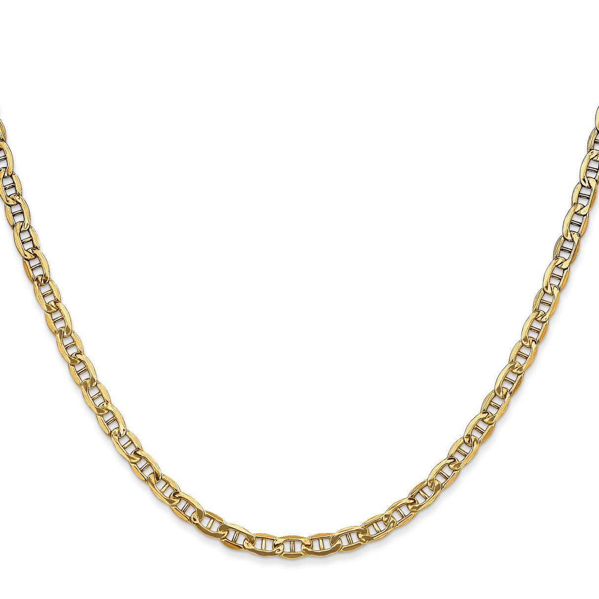 14K Yellow Gold 3.2 mm Polished Chain Necklace