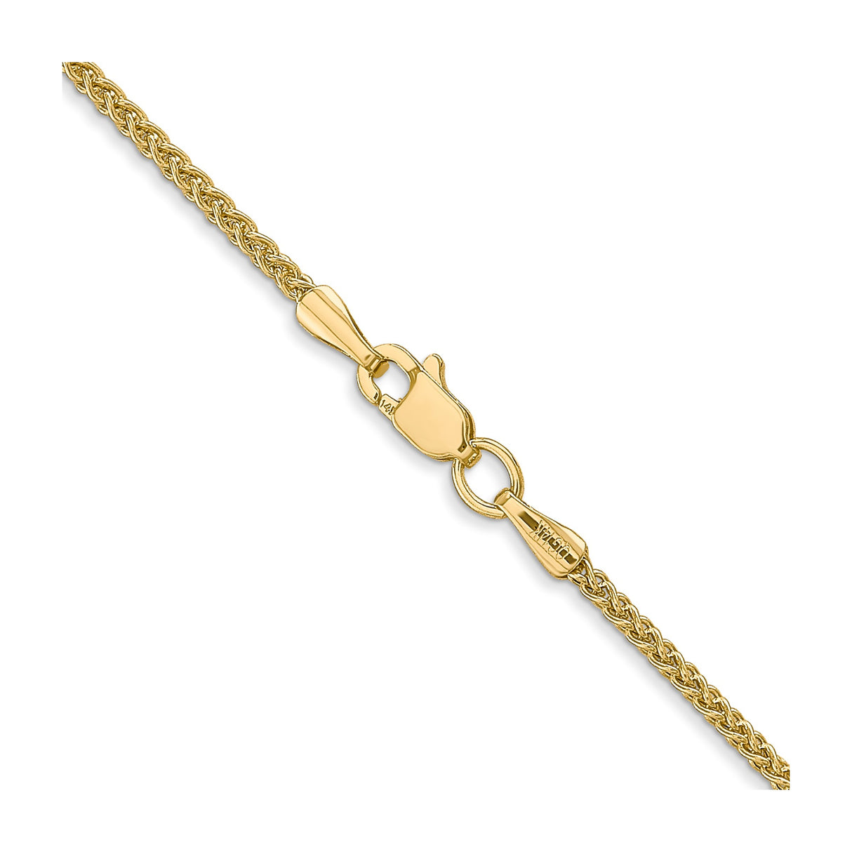 14K Yellow Gold 1.55 mm Polished Chain Necklace alternate angle