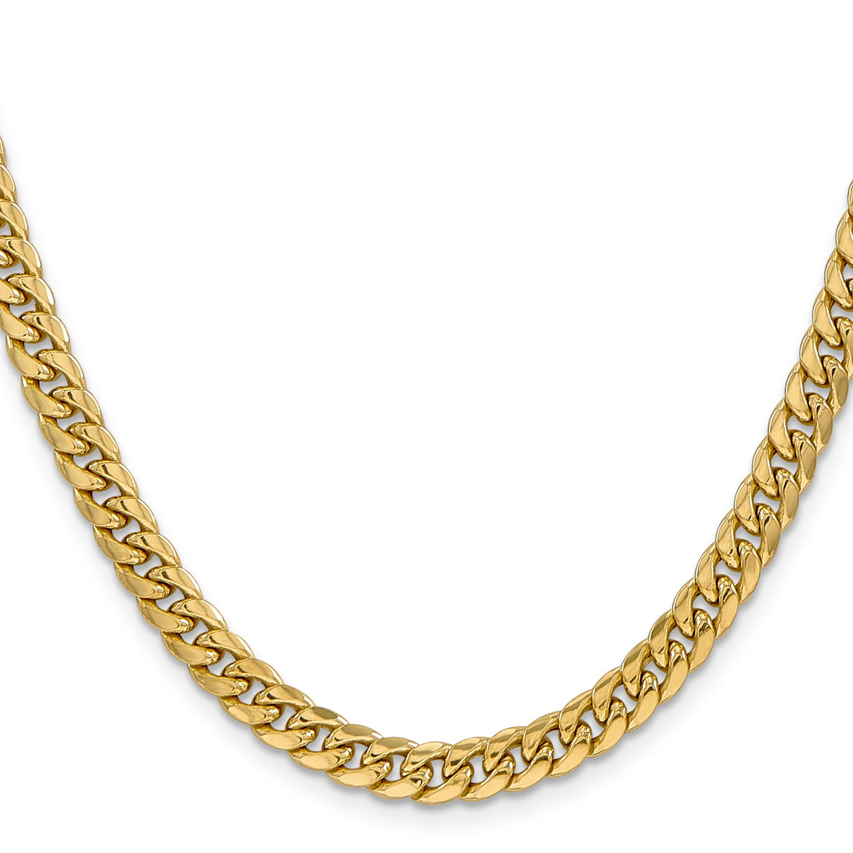 14K Yellow Gold 6 mm Polished Chain Necklace