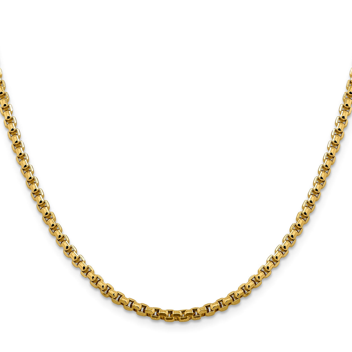 14K Yellow Gold 3.6 mm Box Chain Necklace, Polished