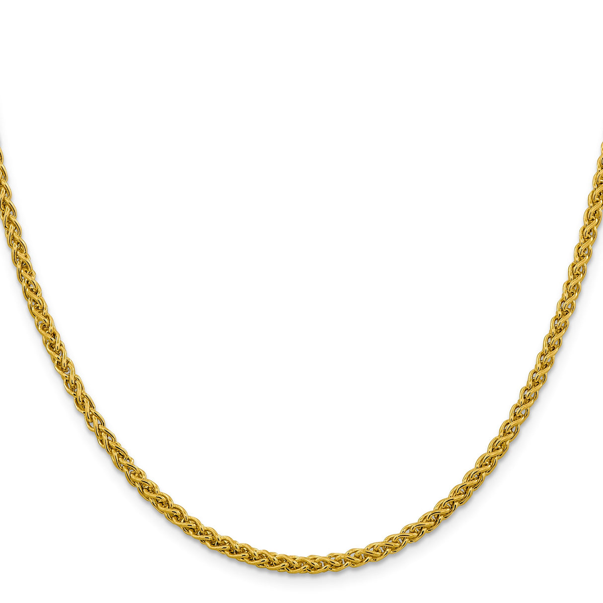 14K Yellow Gold 3.45 mm Polished Chain Necklace
