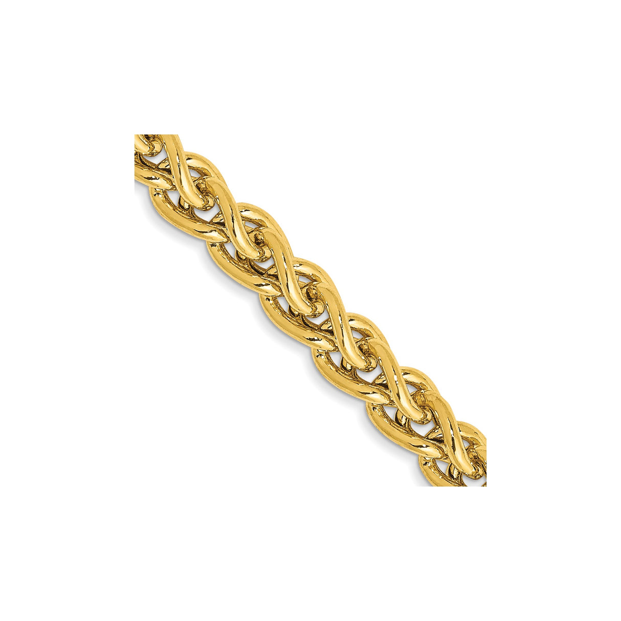 14K Yellow Gold 4.15 mm Polished Chain Necklace detail view