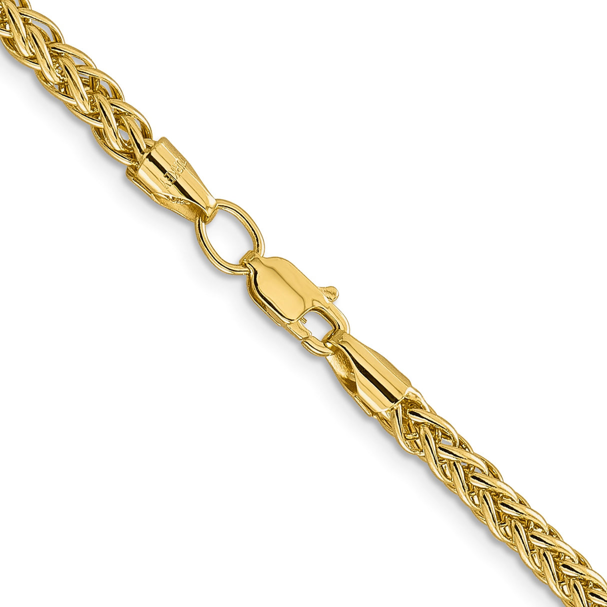 14K Yellow Gold 3.5 mm Polished Chain Necklace alternate angle