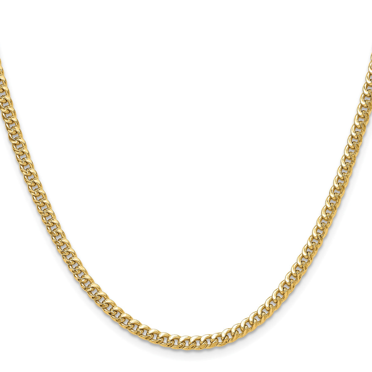 14K Yellow Gold 3.5 mm Polished Chain Necklace