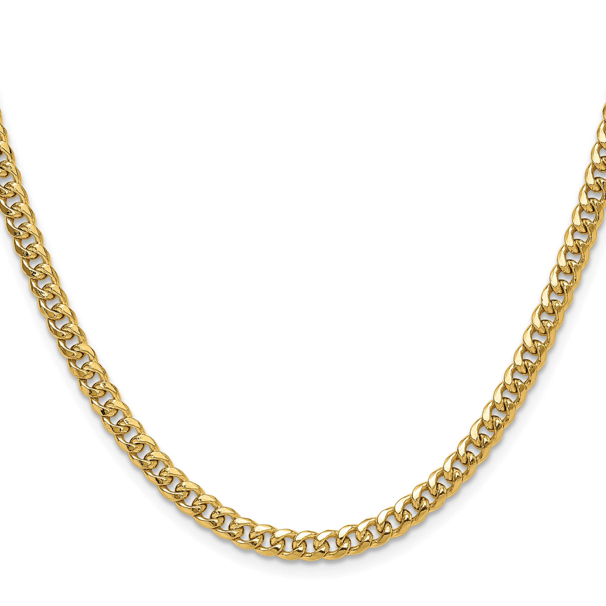 14K Yellow Gold 4.5 mm Polished Chain Necklace