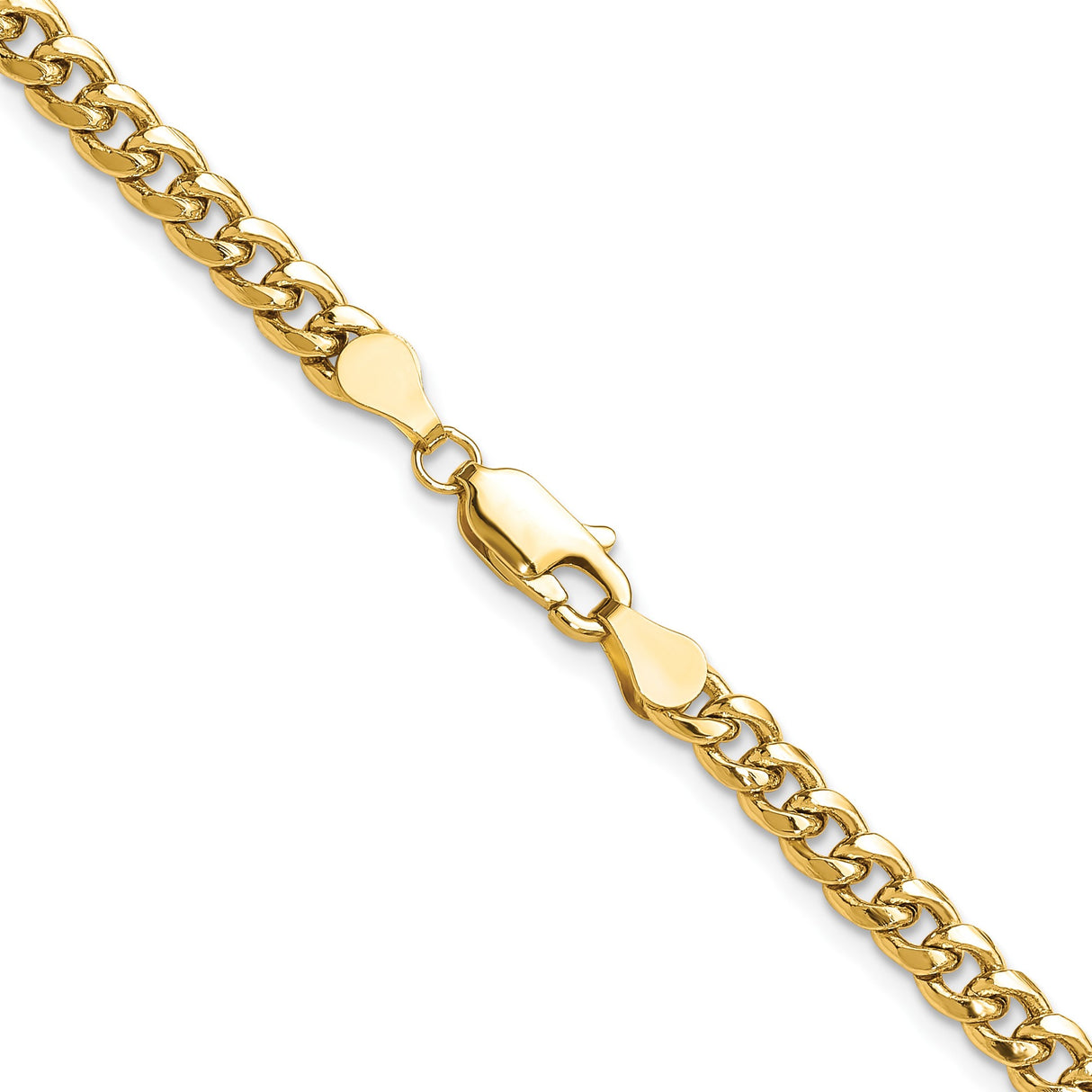 14K Yellow Gold 4.5 mm Polished Chain Necklace alternate angle