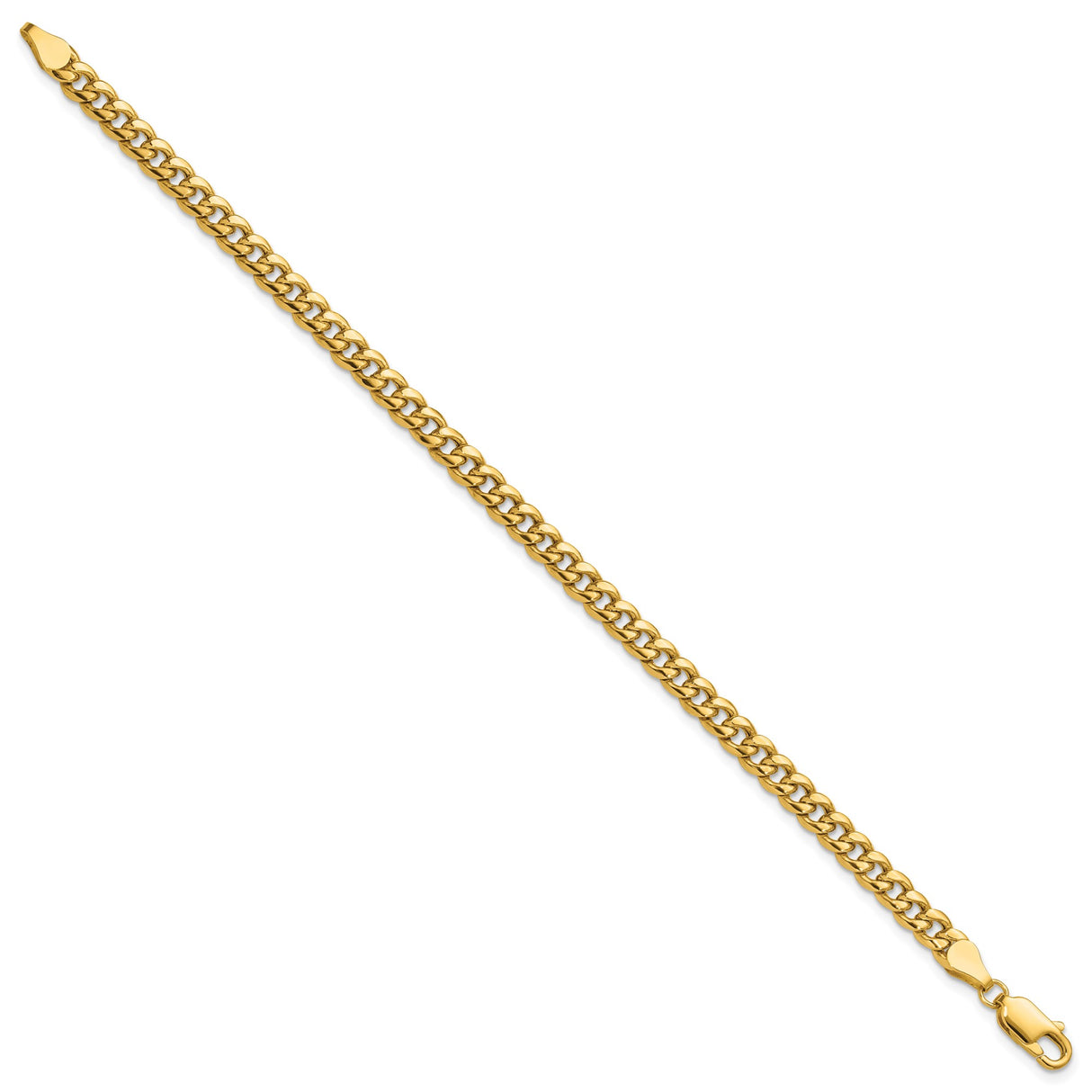 14K Yellow Gold 4.5 mm Polished Chain Anklet