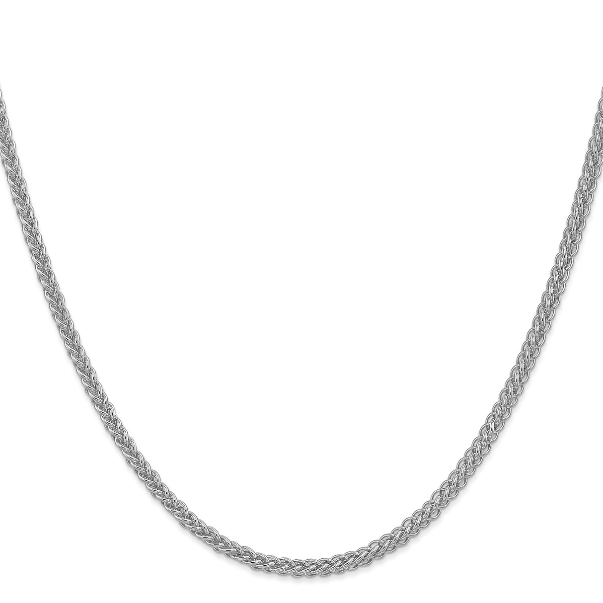 14K White Gold 2.6 mm Polished Chain Necklace