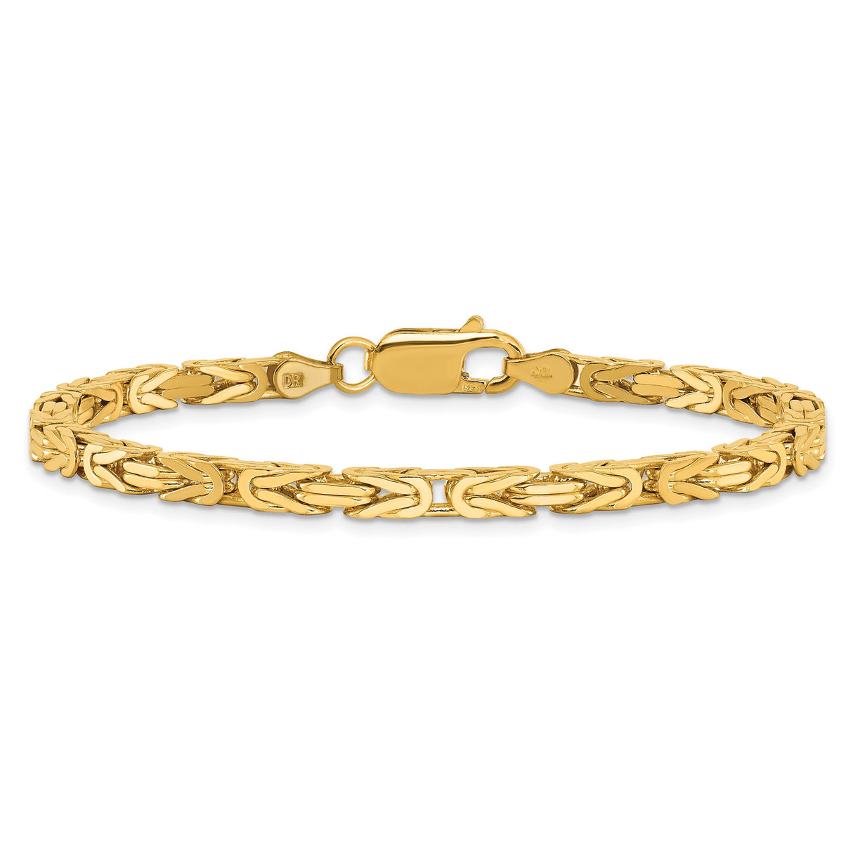14K Yellow Gold 3.25 mm Polished Chain Bracelet, Solid