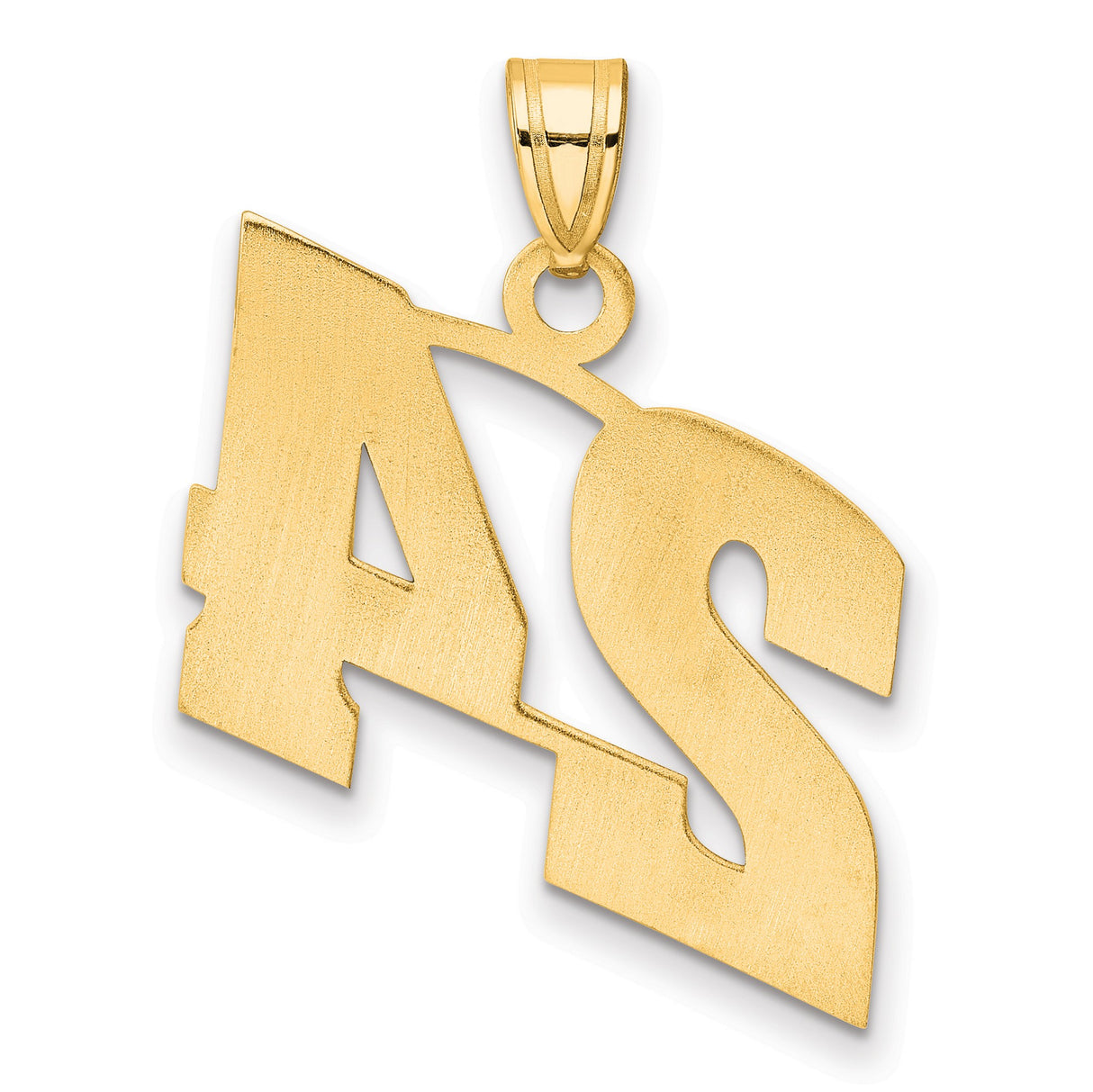 Polished Block Number 24 Charm Pendant in Real 14k Yellow Gold