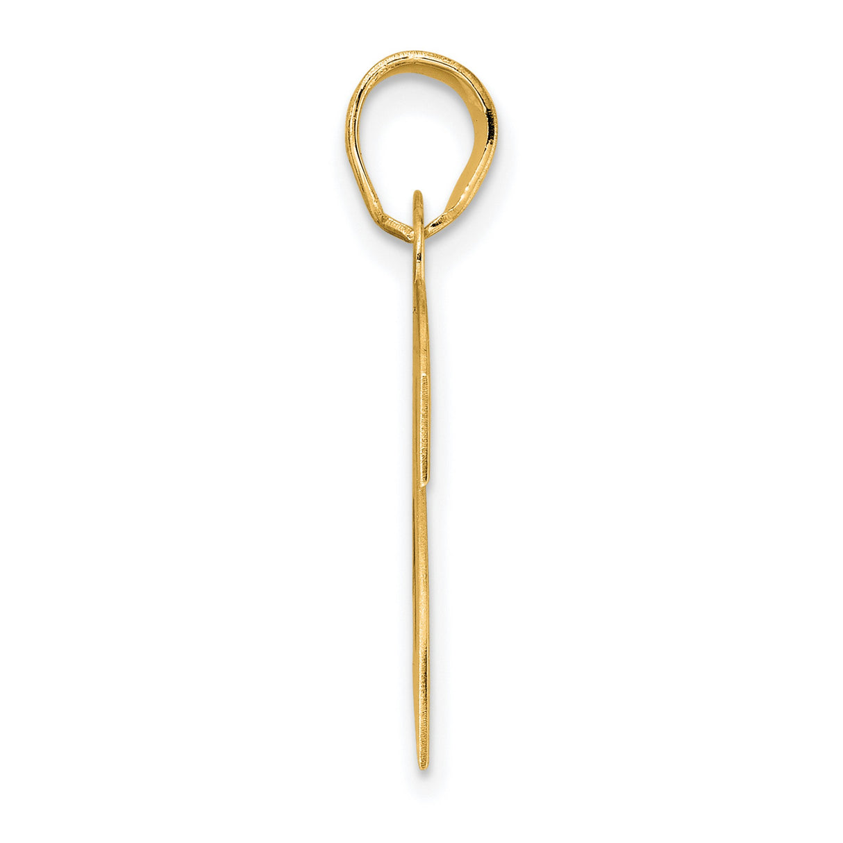 Polished Block Number 29 Charm Pendant in Real 14k Yellow Gold