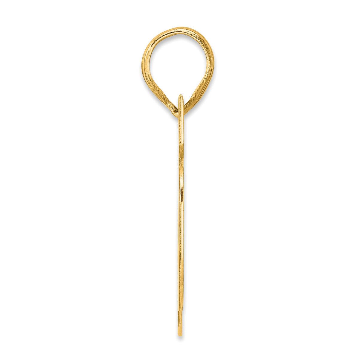 Polished Block Number 65 Charm Pendant in Real 14k Yellow Gold