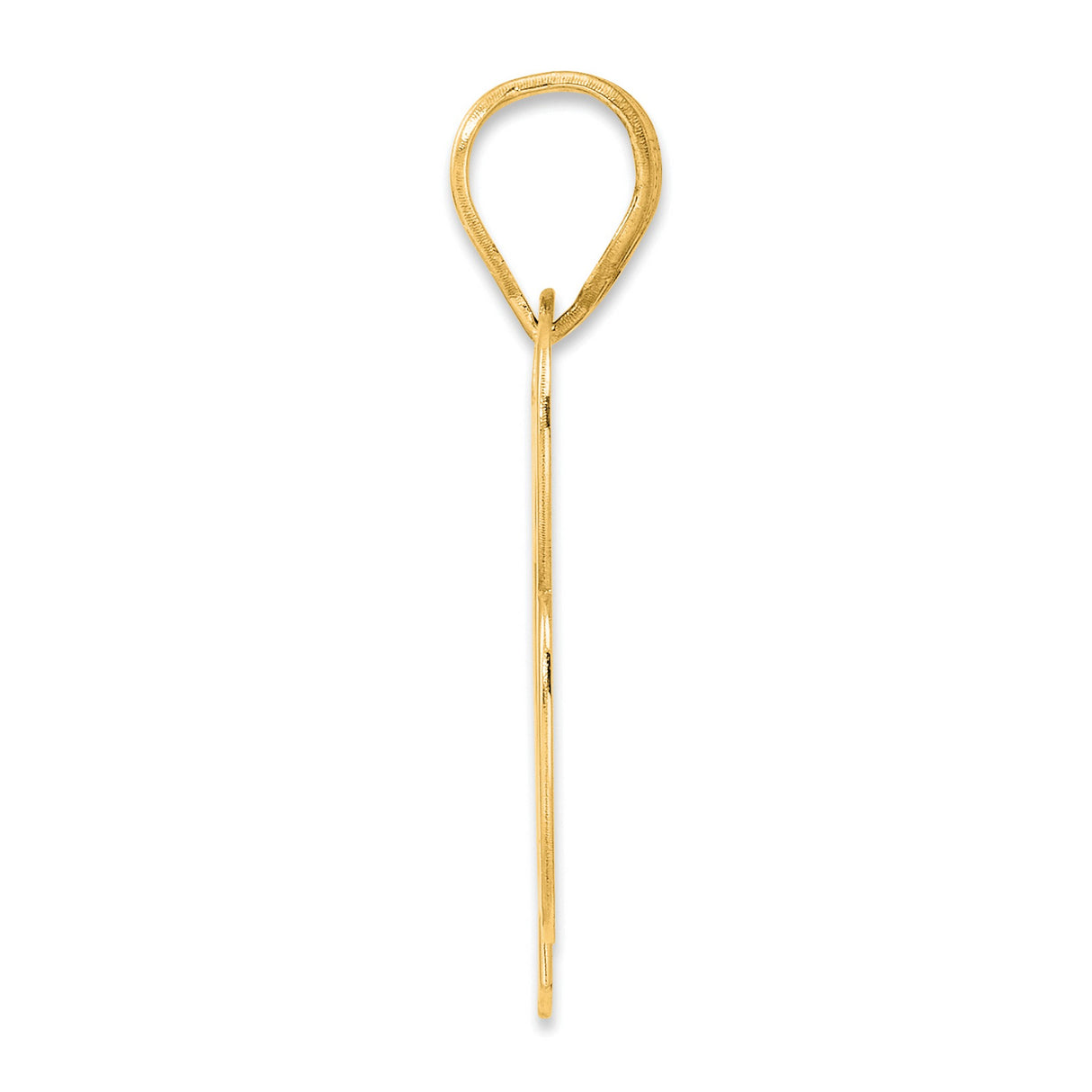 Polished Block Number 73 Charm Pendant in Real 14k Yellow Gold