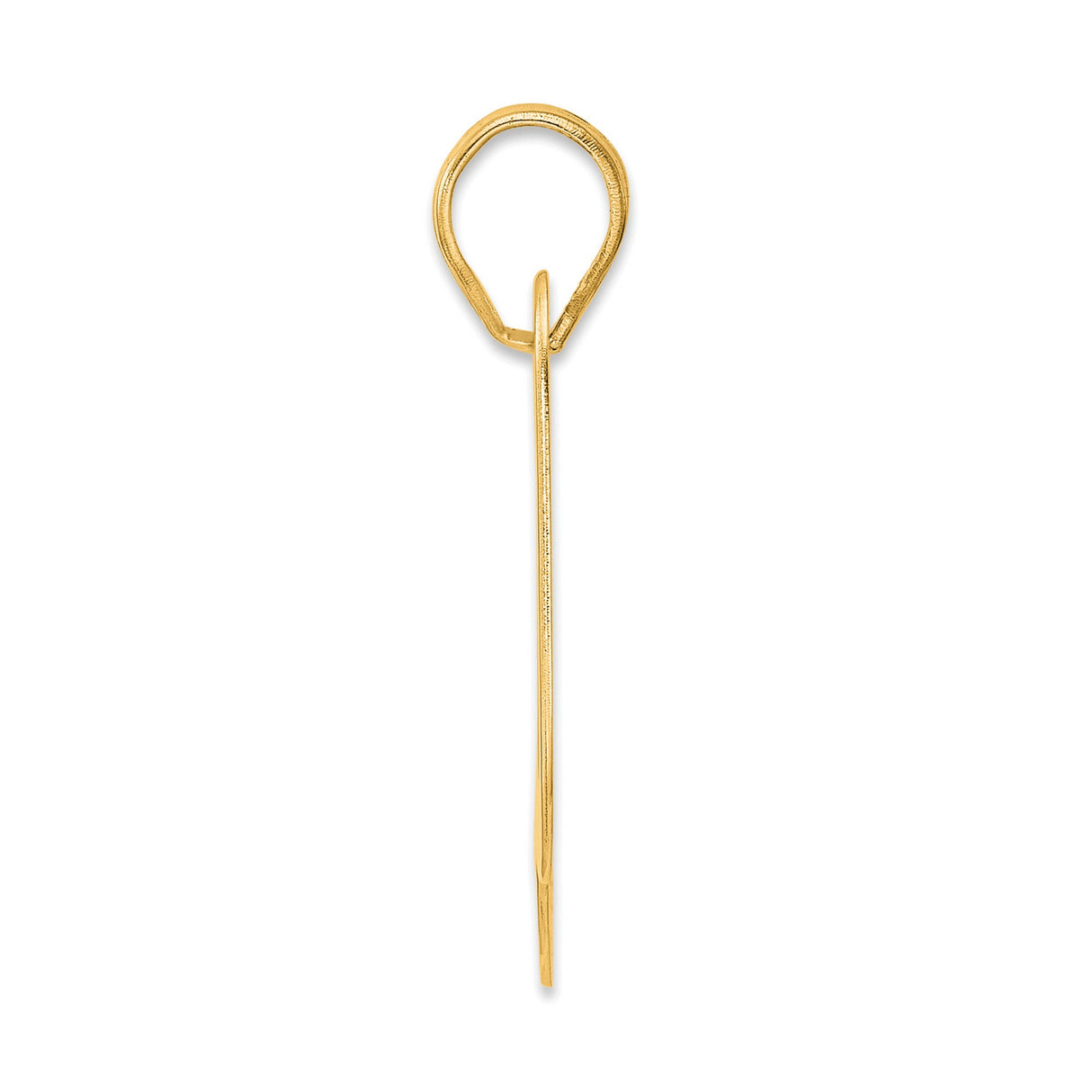 Polished Block Number 80 Charm Pendant in Real 14k Yellow Gold