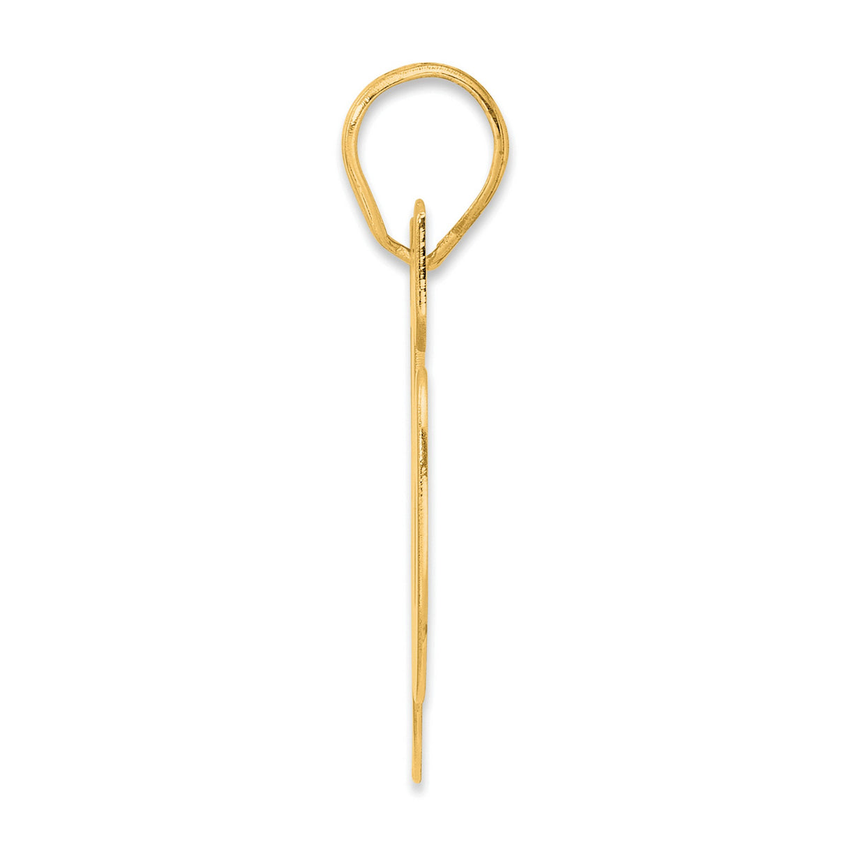 Polished Block Number 86 Charm Pendant in Real 14k Yellow Gold