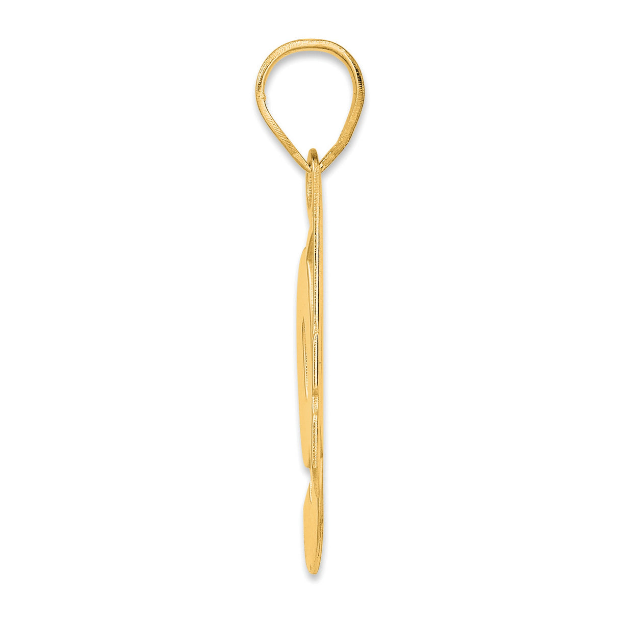 Polished Block Number 94 Charm Pendant in Real 14k Yellow Gold