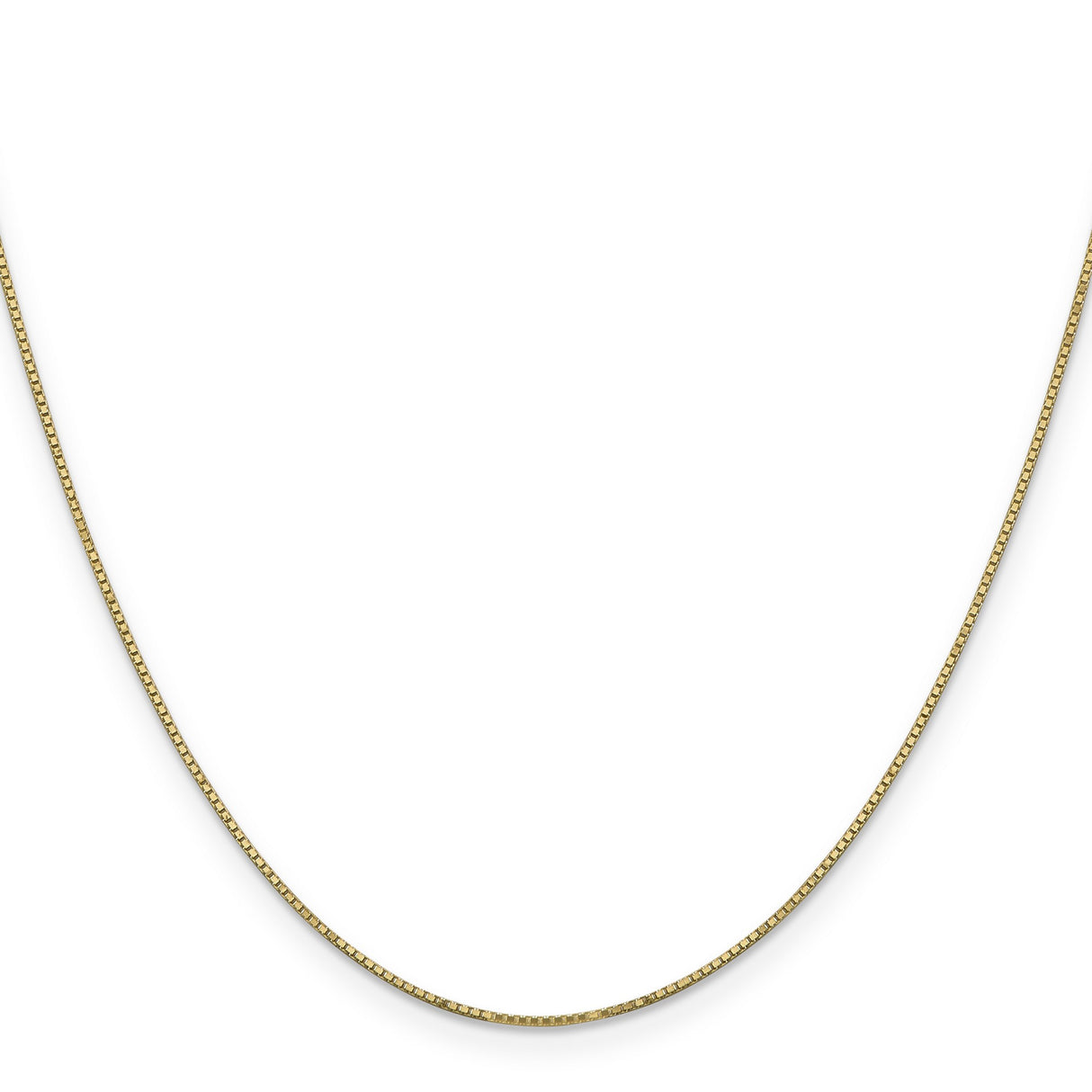 14K Yellow Gold 0.9 mm Box Chain Necklace, Polished