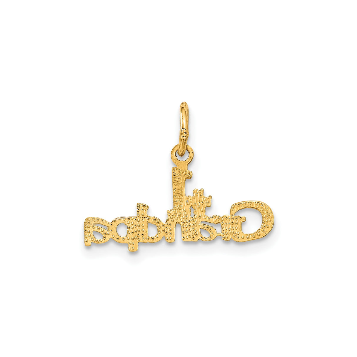 14k Yellow Gold #1 Grandpa Pendant with Crown Detail, Sentimental Charm for Men