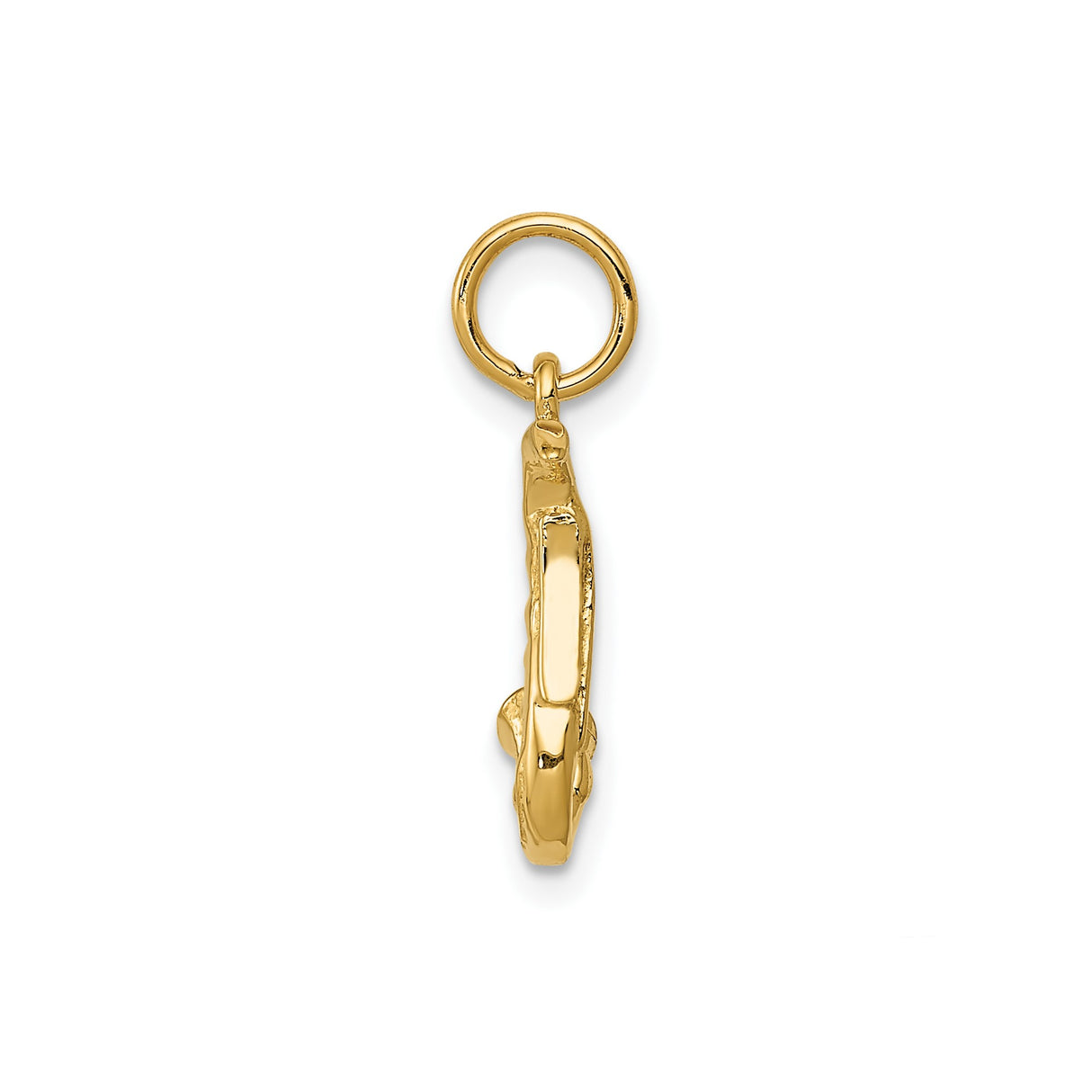 14k Yellow Gold Saxophone Pendant, Jazz Instrument Charm for Music Lovers and Musicians