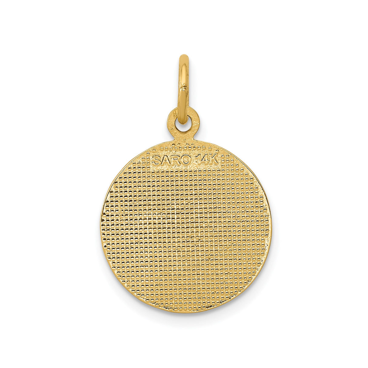 14k Yellow Gold Communion Pendant with Chalice, Cross and Stars Medal