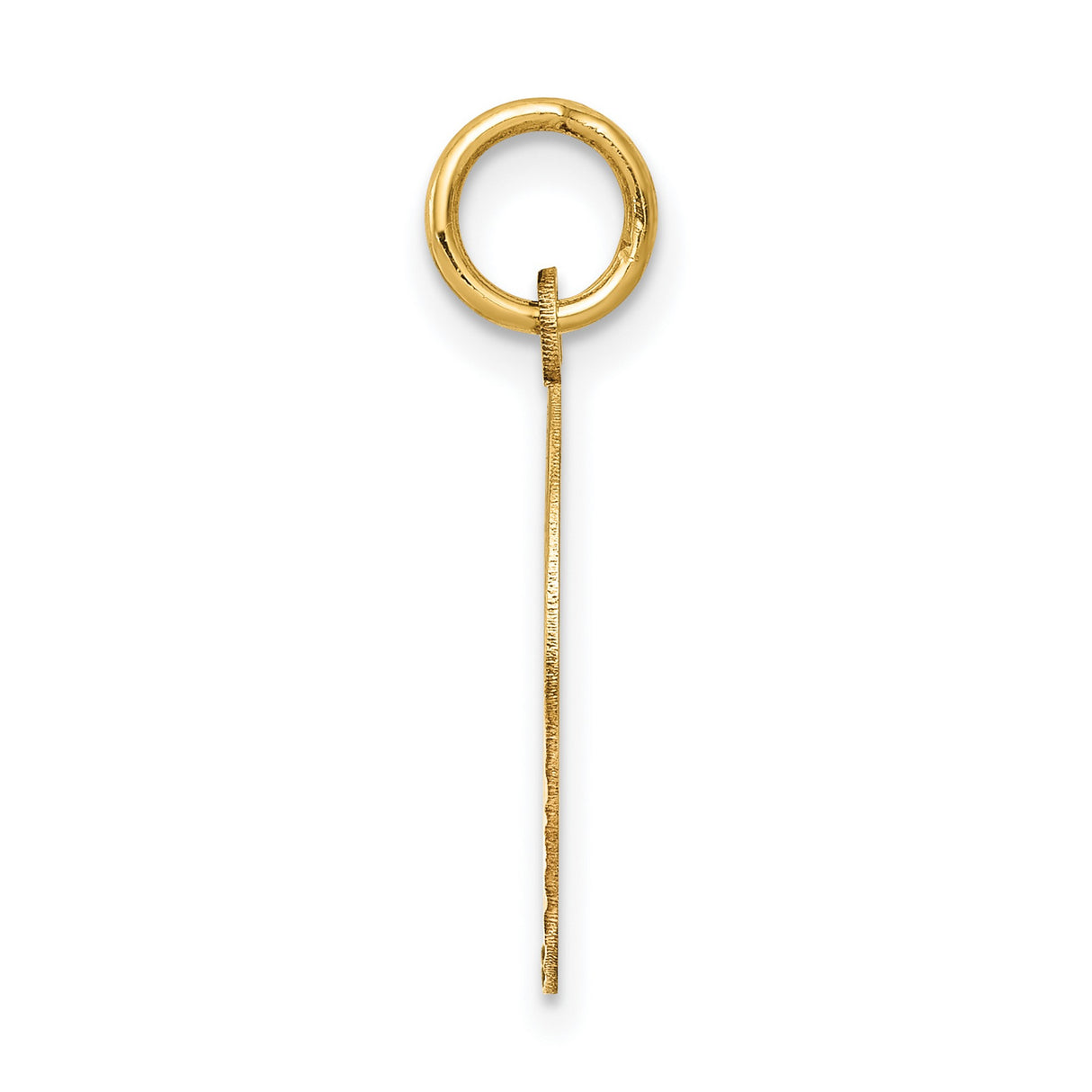 Confirmation Word and Holy Spirit Dove on Round Medal Charm Pendant in Real 14k Yellow Gold